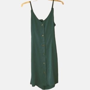 Zaful NWT Womans Teal Tie Back Buttondown‎ Spaghetti Strap Dress Size Small
